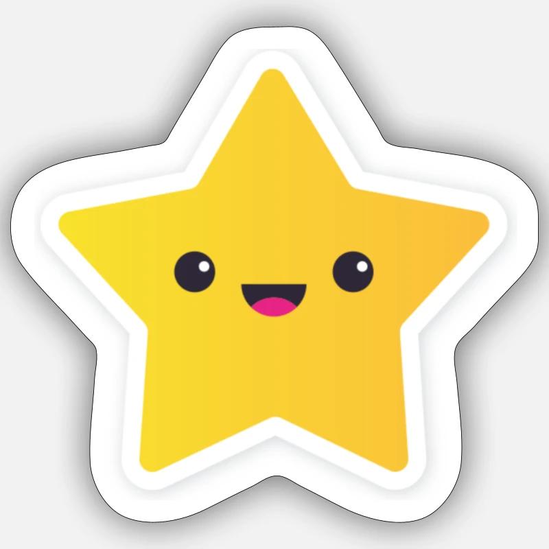 Étoile - Sticker taille S (10 x 10 cm) - blanc mat