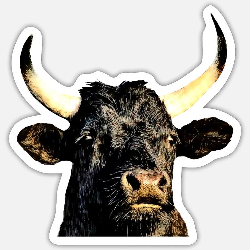Stier mit Stierkampf Sticker Größe S (10 x 10 cm)