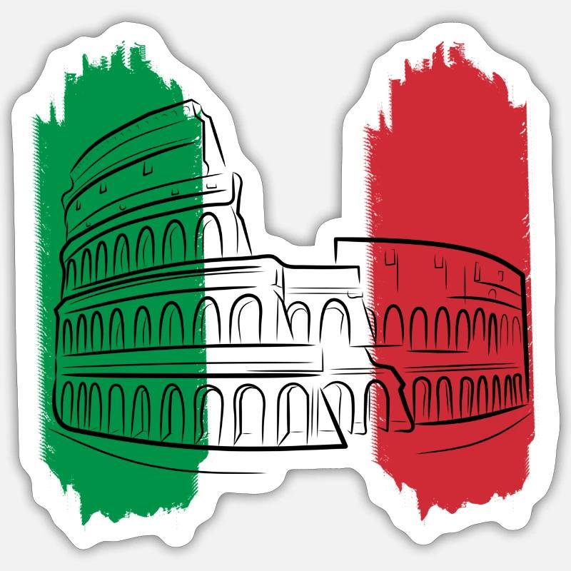 Rom - Sticker Größe S (10 x 10 cm) - Mattweiß