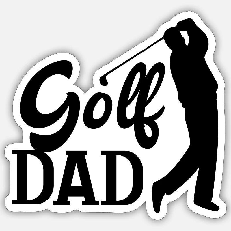 Golf Dad - Sticker size S (10 x 10 cm) - white matte