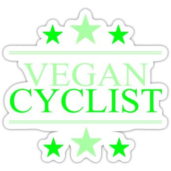Vegan Cyclist - Fueled By Veggies - Sticker size S (10 x 10 cm) - white matte - Front