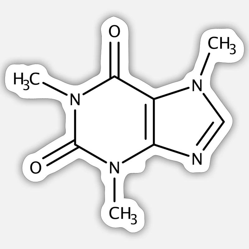 Coffee molecule Sticker size S (10 x 10 cm)