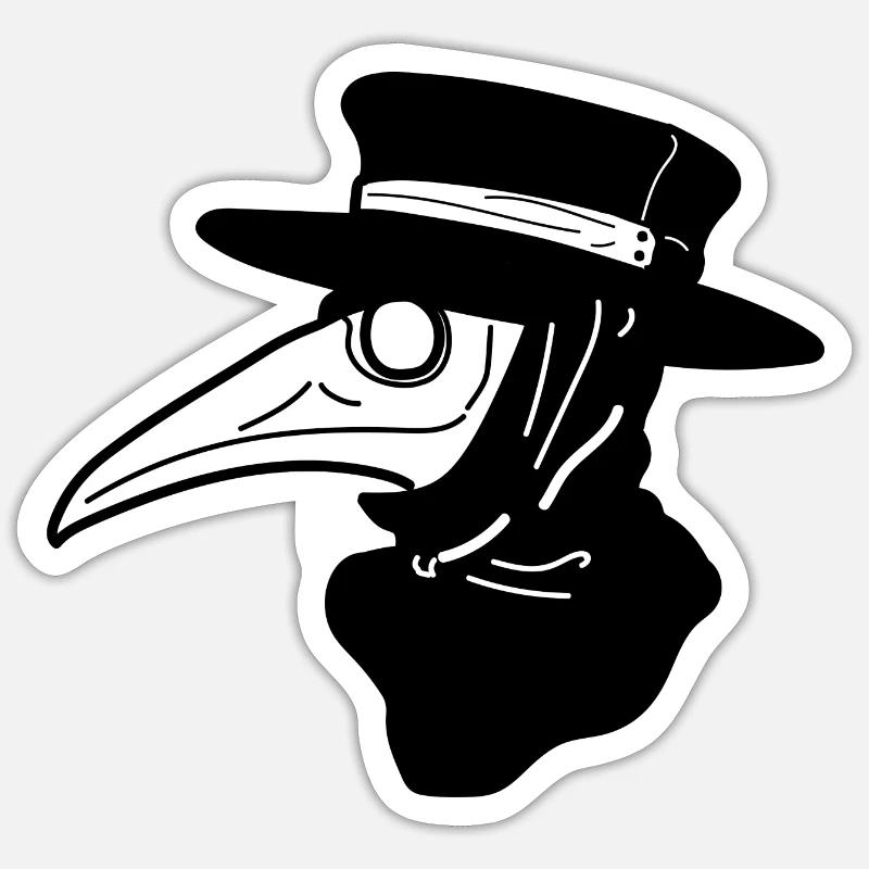 der Arzt der Pest Sticker Größe S (10 x 10 cm)