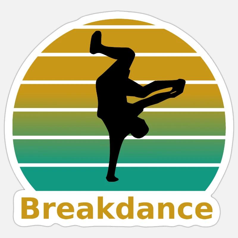 Breakdance - Sticker size S (10 x 10 cm) - white matte