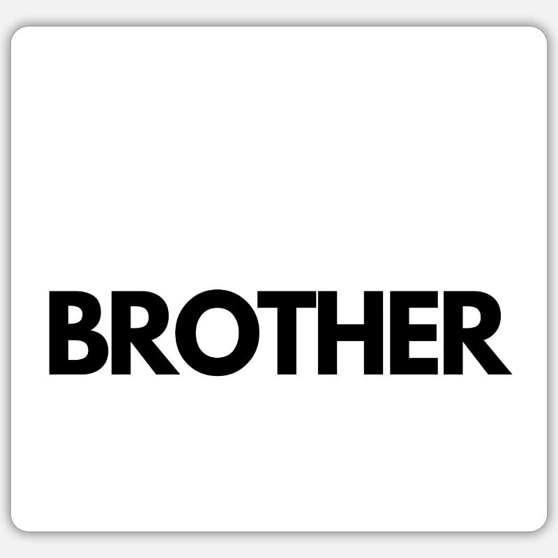 Bester kleiner Bruder aller Zeiten! Bester Bruder Geschenk - Sticker Größe S (10 x 10 cm) - Mattweiß