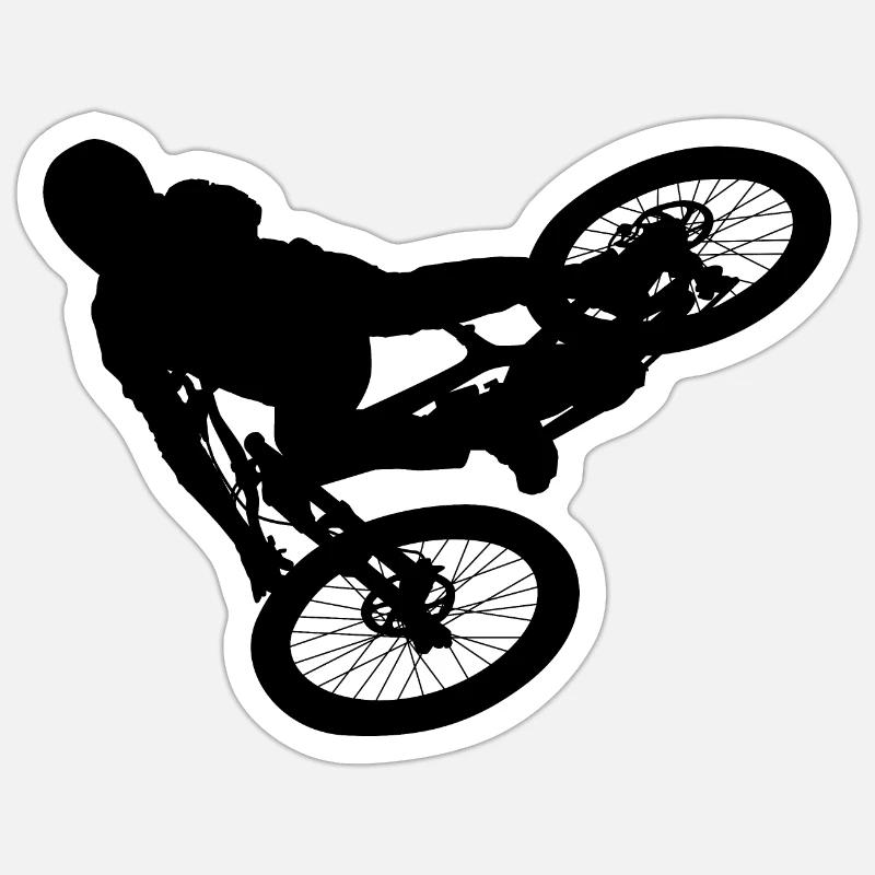 Downhill VTT, Cross Mountainbiker BMX VTT - Sticker taille S (10 x 10 cm) - blanc mat