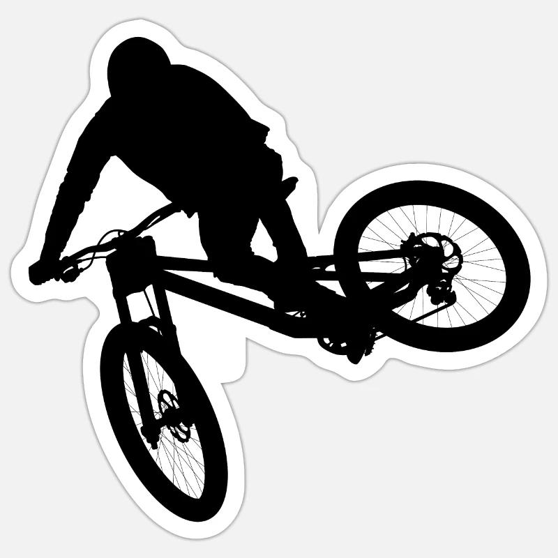 Downhill VTT, Cross Mountainbiker DB MTB - Sticker taille S (10 x 10 cm) - blanc mat