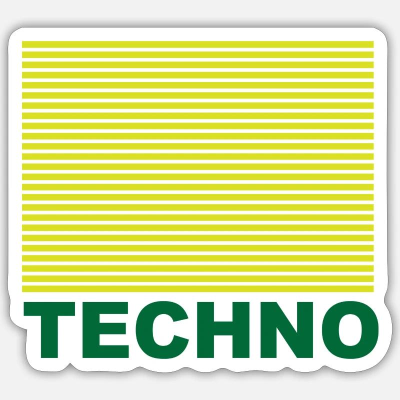 techno Sticker taille S (10 x 10 cm)