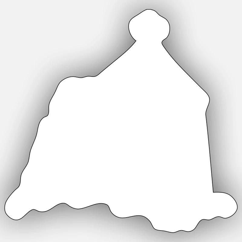Église - Sticker taille S (10 x 10 cm) - blanc mat