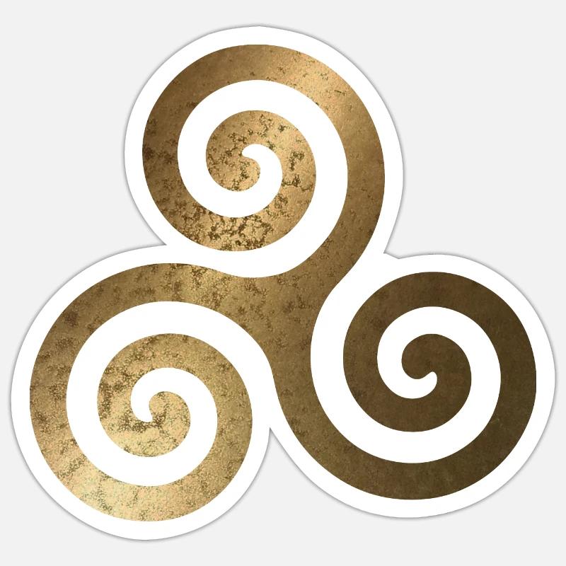 Triskele - Sticker taille S (10 x 10 cm) - blanc mat