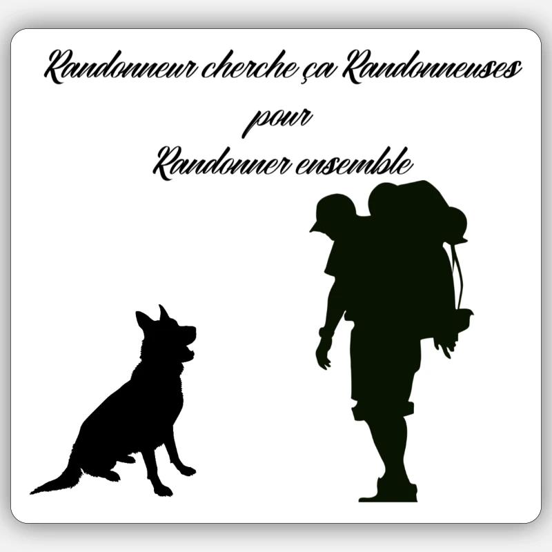 Wanderer sucht Wanderer Sticker Größe S (10 x 10 cm)