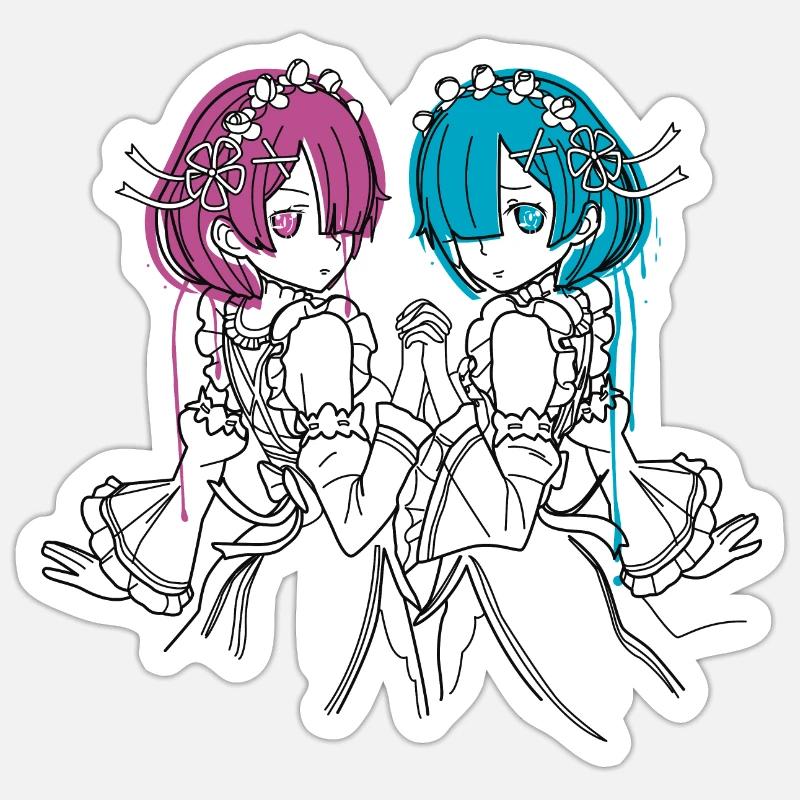 Twins c. 2 Sticker Größe S (10 x 10 cm)