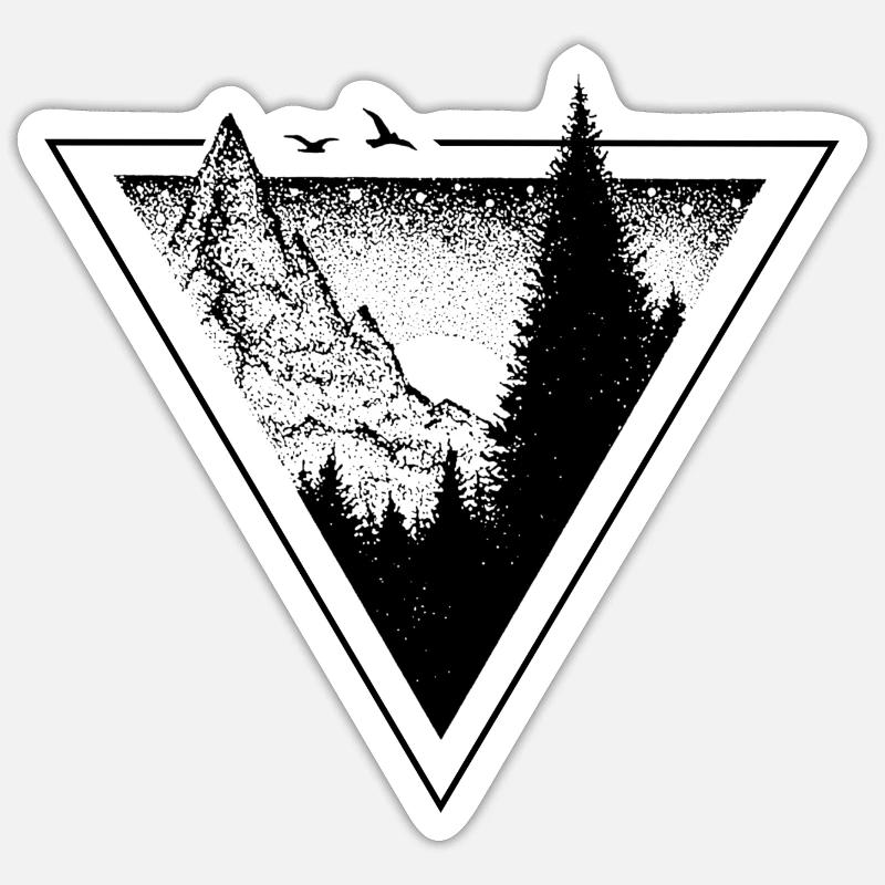 TRIANGLE - Sticker taille S (10 x 10 cm) - blanc mat