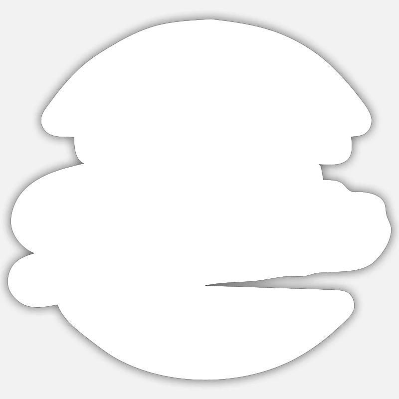Blackie - Sticker Größe S (10 x 10 cm) - Mattweiß