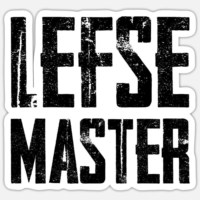 Lefse Master 2 - Sticker size S (10 x 10 cm) - white matte