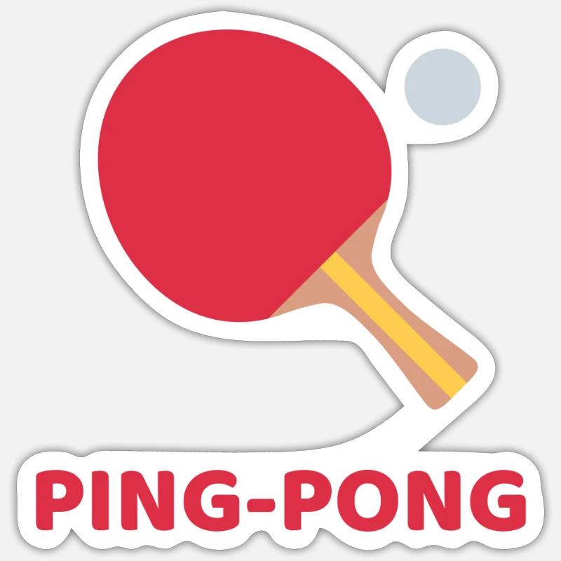 Ping pong Sticker size S (10 x 10 cm)