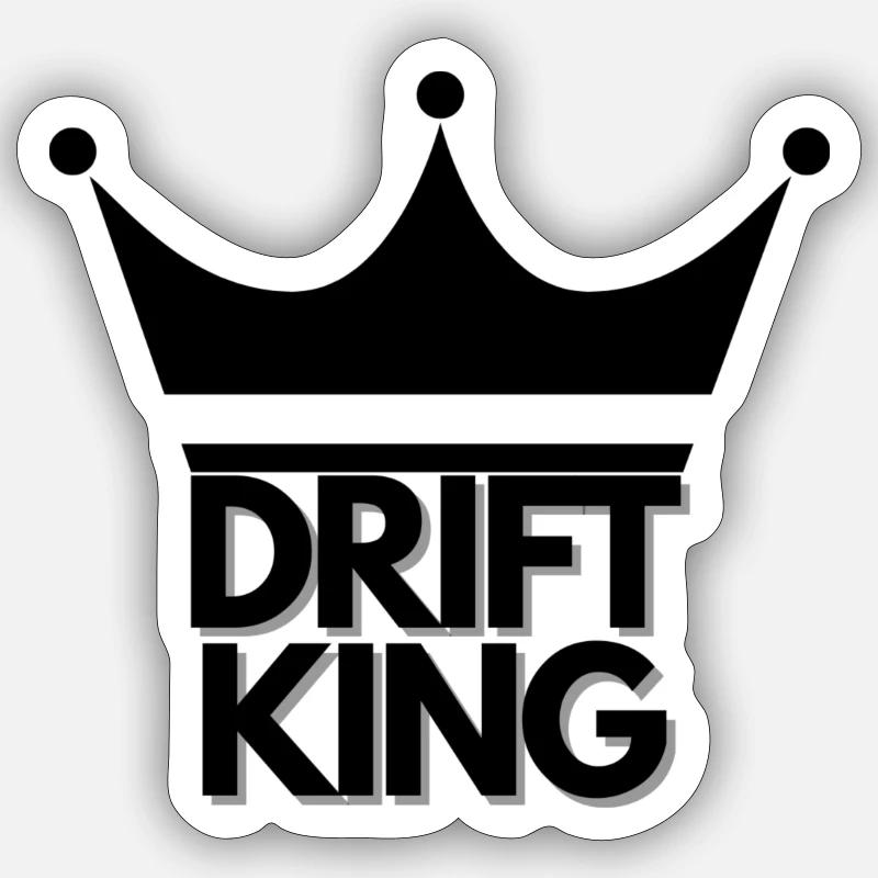 Drift World DRIFT KING MÄNNER Sticker Größe S (10 x 10 cm)