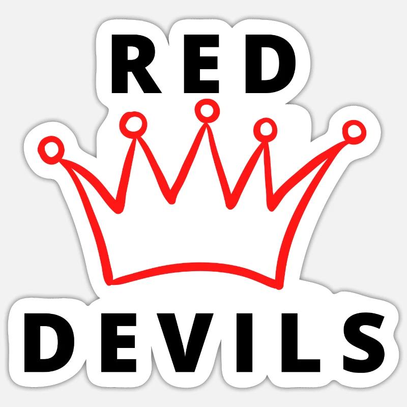 Red Devils - Sticker size S (10 x 10 cm) - white matte