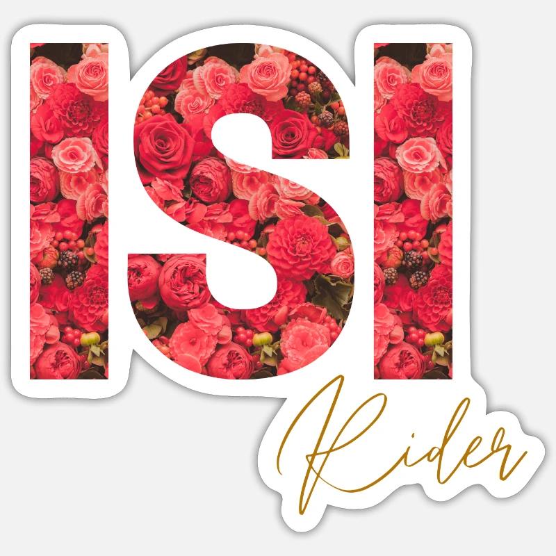 Cavalier d'Isi - Sticker taille S (10 x 10 cm) - blanc mat