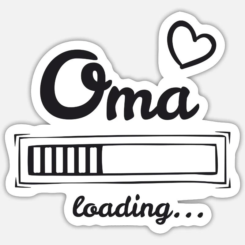 Oma loading - du wirst Oma Sticker Größe S (10 x 10 cm)