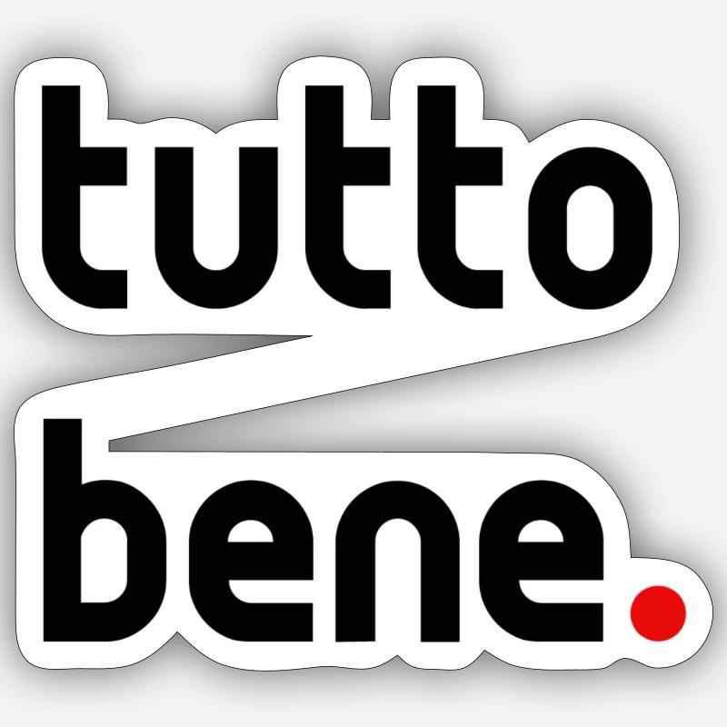 tutto bene. - Sticker taille S (10 x 10 cm) - blanc mat
