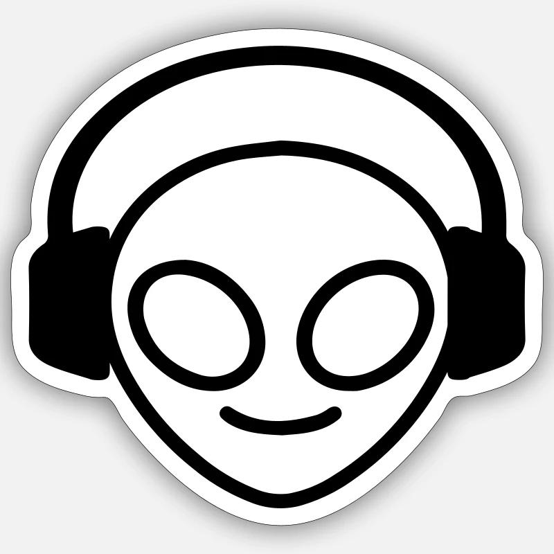 Alien - Sticker Größe S (10 x 10 cm) - Mattweiß