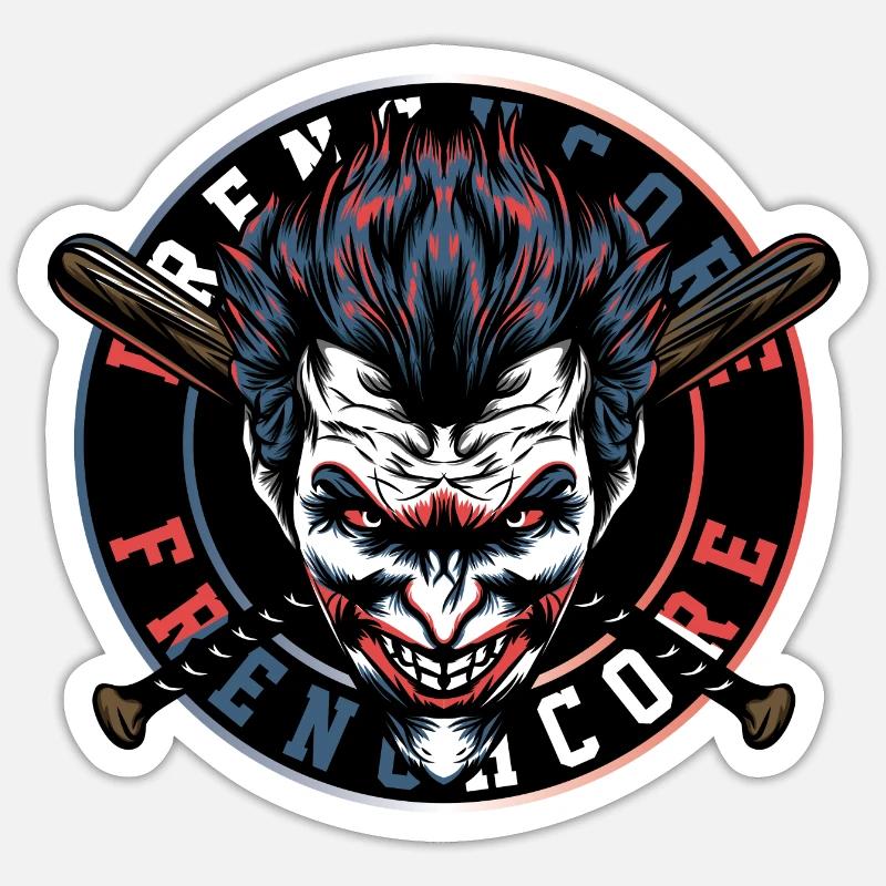 FRENCHCORE - Sticker Größe S (10 x 10 cm) - Mattweiß