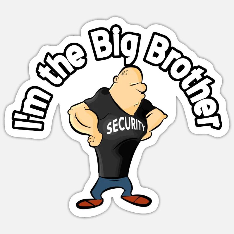 Brother Big Security - Sticker size S (10 x 10 cm) - white matte