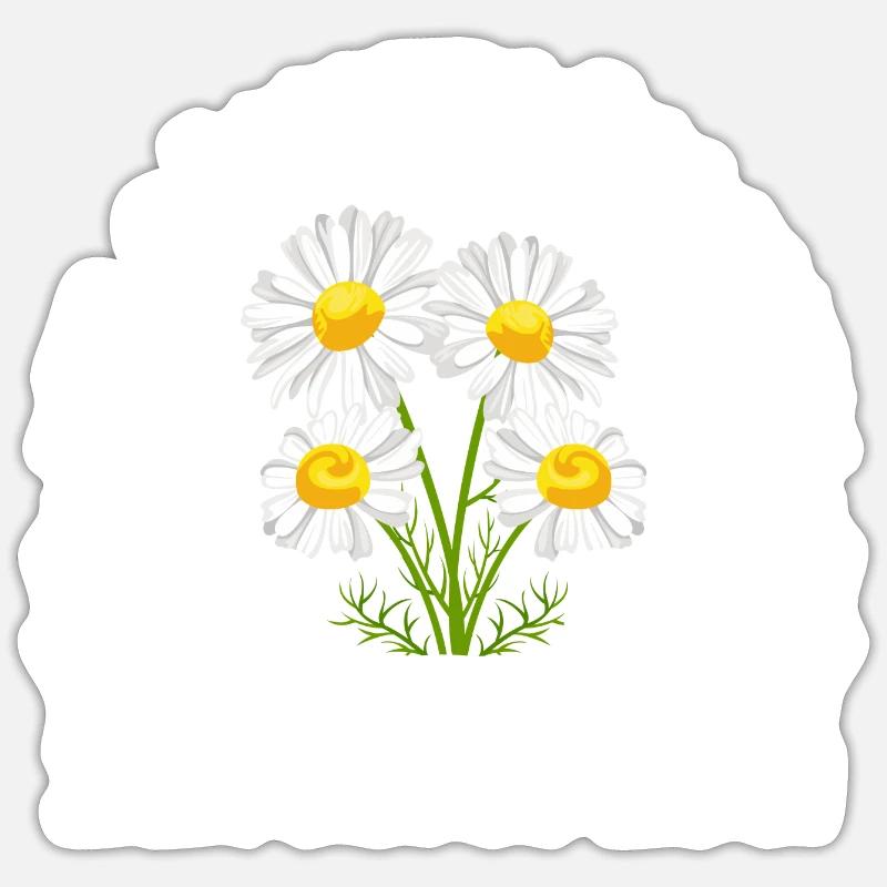 Gänseblümchen rufen Maßliebchen Blume Sticker Größe S (10 x 10 cm)