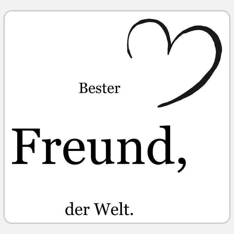 Bester Freund - Sticker Größe S (10 x 10 cm) - Mattweiß