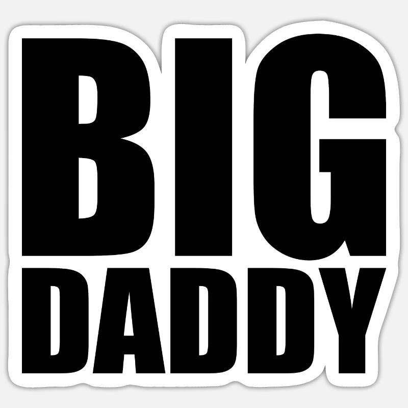 BIG DADDY - Sticker size S (10 x 10 cm) - white matte