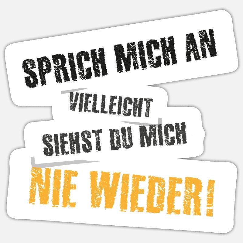 Ich bin single: Sprich mich an - Sticker Größe S (10 x 10 cm) - Mattweiß