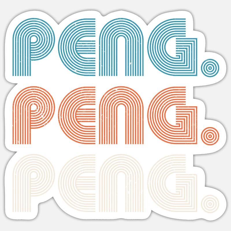 Peng Peng Peng - Sticker Größe S (10 x 10 cm) - Mattweiß