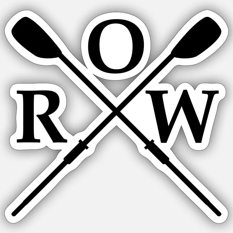 Skulls Row Rowing Leaves Sticker size S (10 x 10 cm)