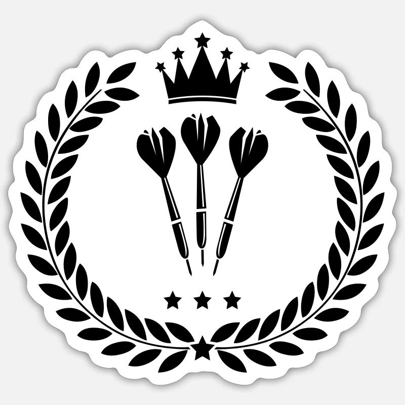 dart wappen - Sticker Größe S (10 x 10 cm) - Mattweiß