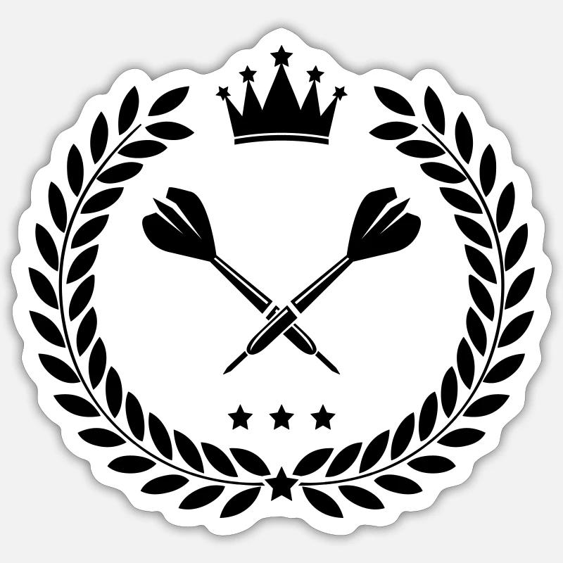 dart - Sticker taille S (10 x 10 cm) - blanc mat