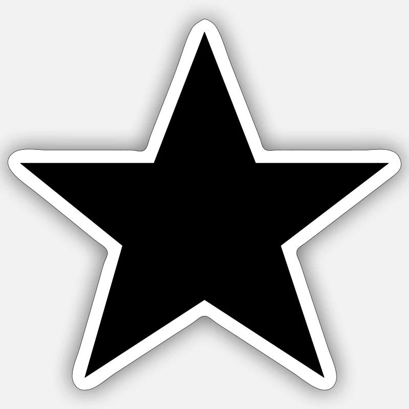 étoile - Sticker taille S (10 x 10 cm) - blanc mat