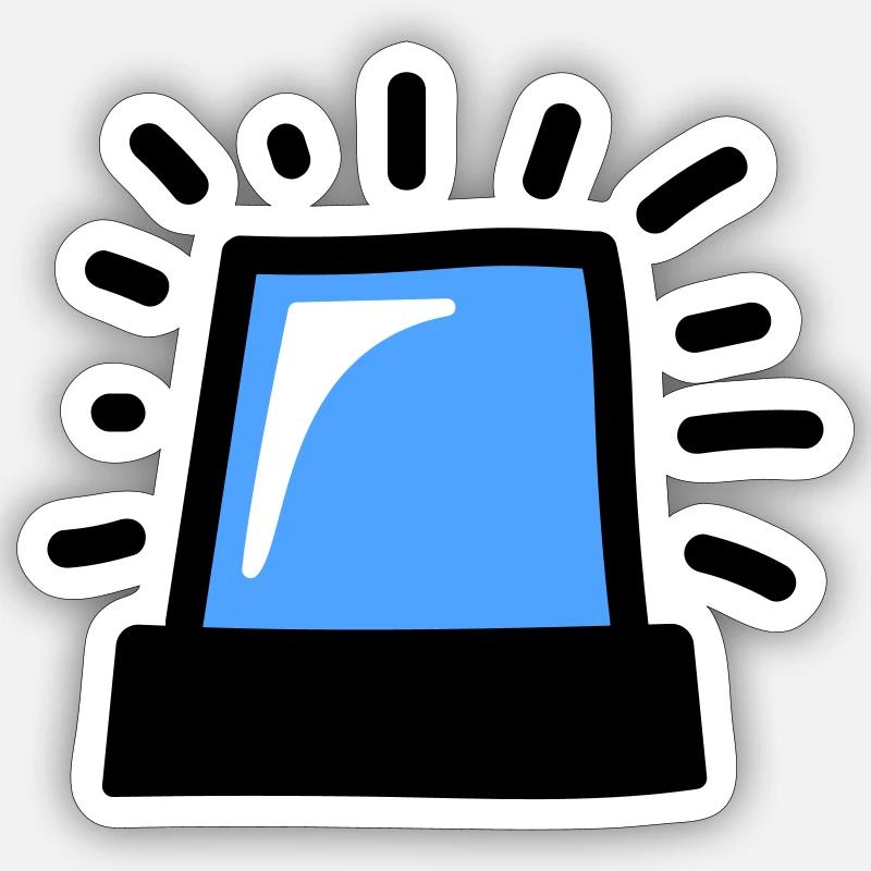 Lumière bleue Sticker taille S (10 x 10 cm)