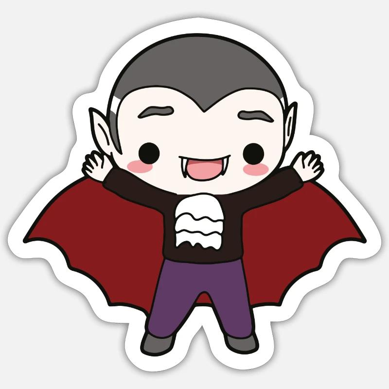 Vampire - Sticker size S (10 x 10 cm) - white matte