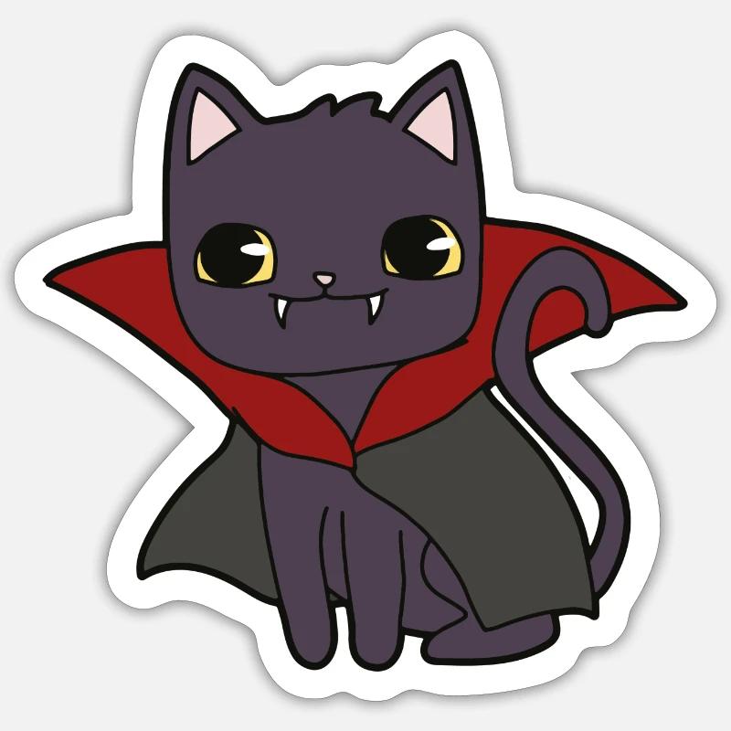 Cat Vampire Sticker size S (10 x 10 cm)