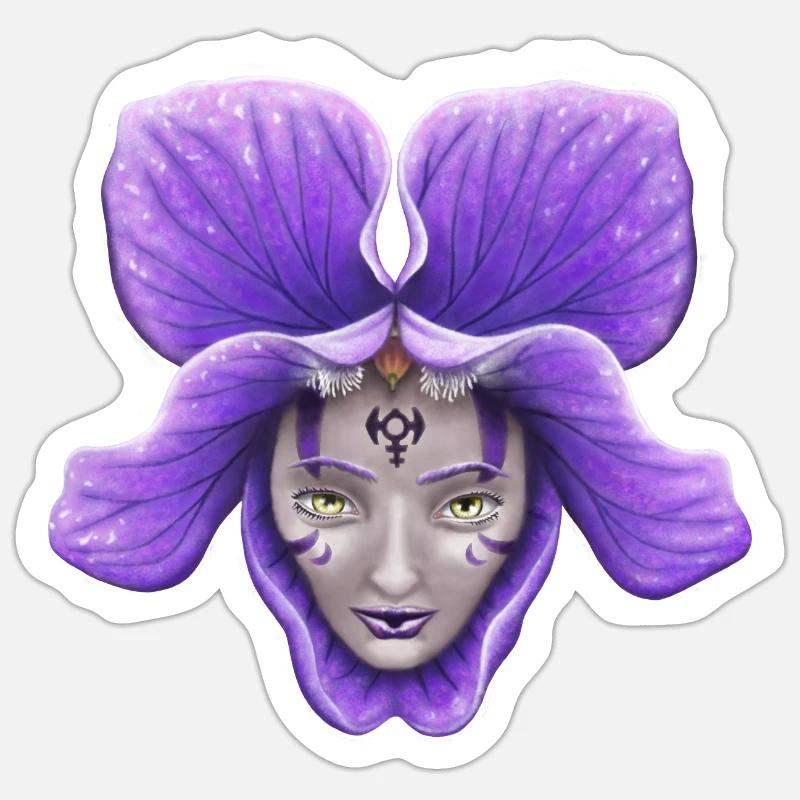 Violet Sticker size S (10 x 10 cm)