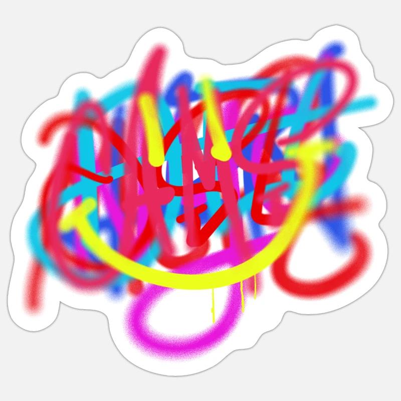 Original Graffiti-Tag-Kunst - Sticker Größe S (10 x 10 cm) - Mattweiß