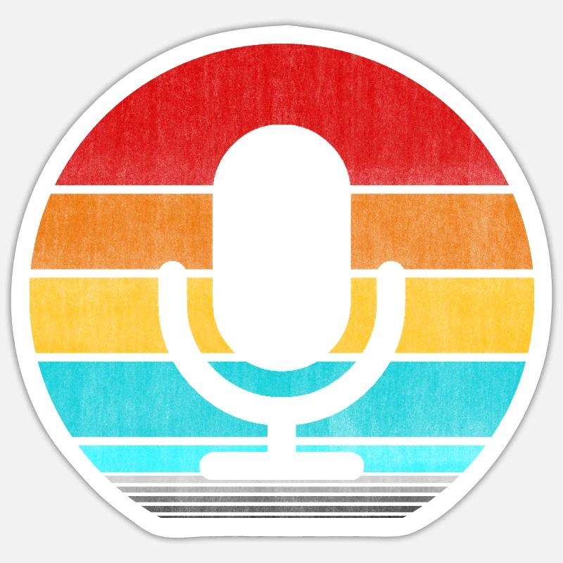 microphone Sticker taille S (10 x 10 cm)