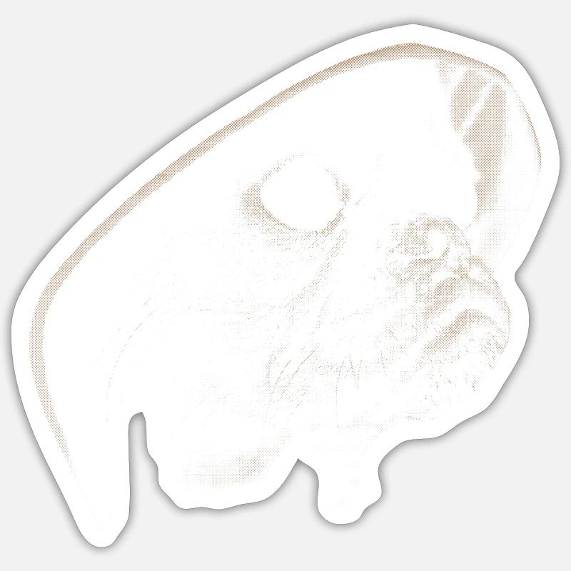 Mobylette avec bonnet Sticker taille S (10 x 10 cm)