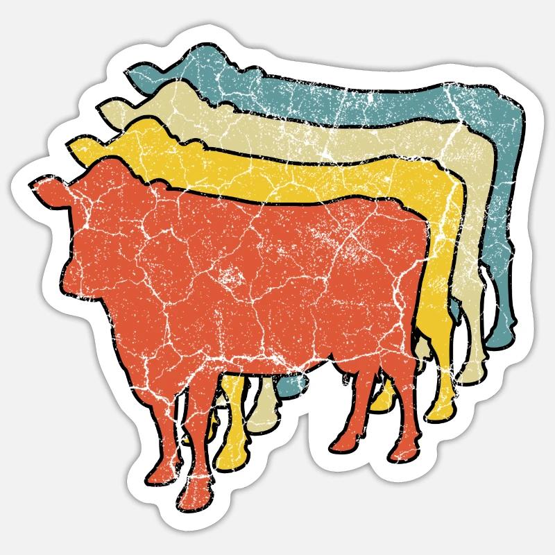Cow Cows - Sticker size S (10 x 10 cm) - white matte