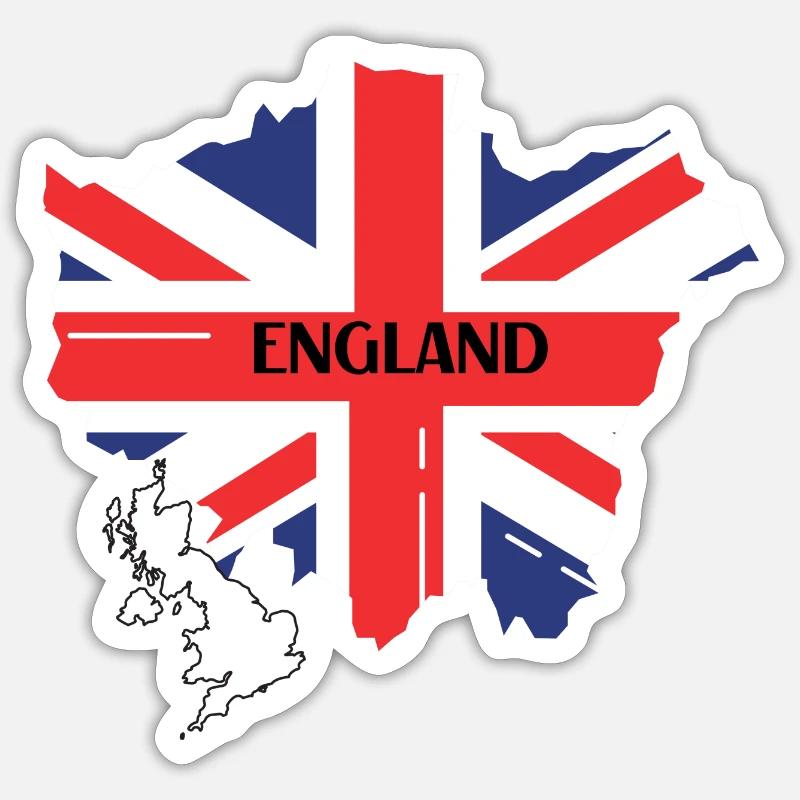 England - Sticker size S (10 x 10 cm) - white matte