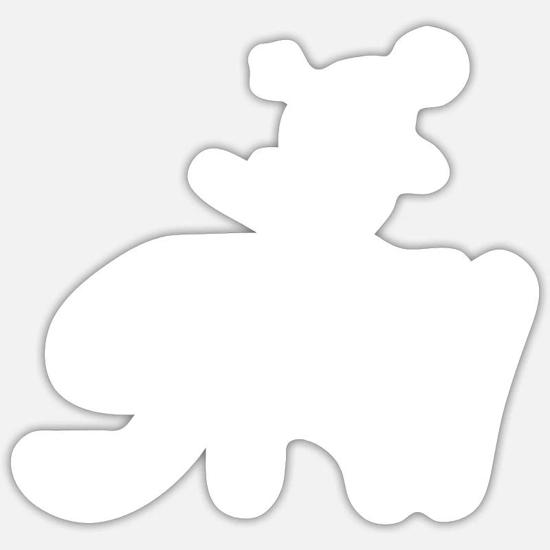 Ski Skiing Après-Ski - Sticker taille S (10 x 10 cm) - blanc mat