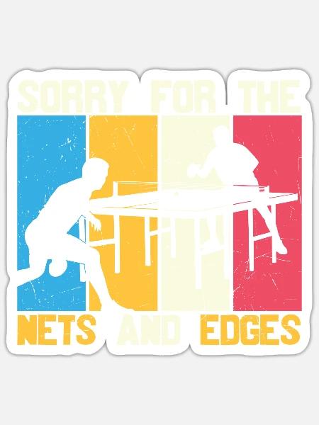 Lustiger Spruch Tischtennisspieler Geschenke - Sticker Größe S (10 x 10 cm) - Mattweiß
