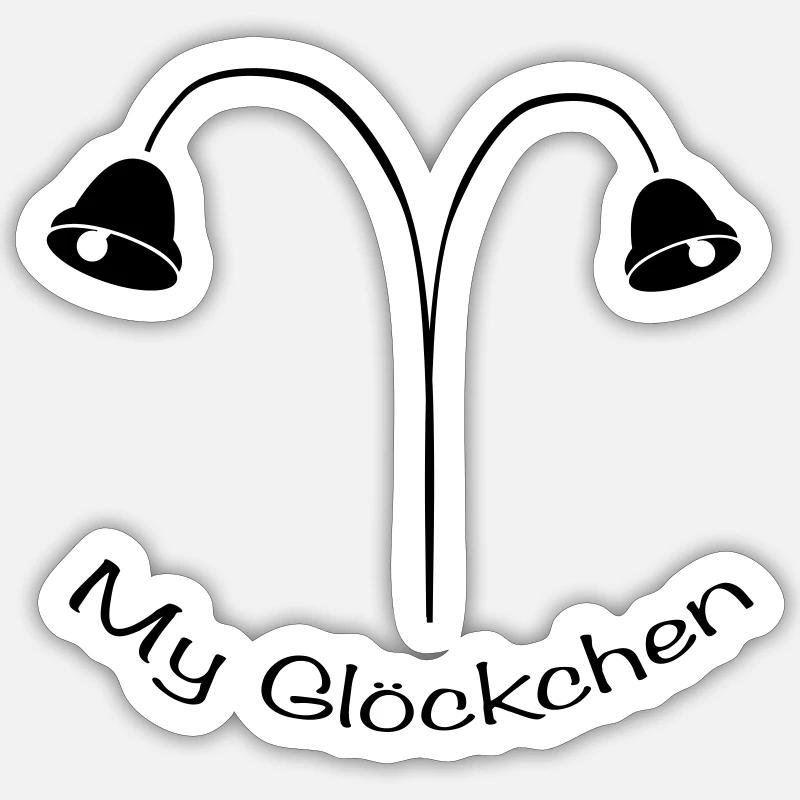 My Glöckchen - Sticker Größe S (10 x 10 cm) - Mattweiß