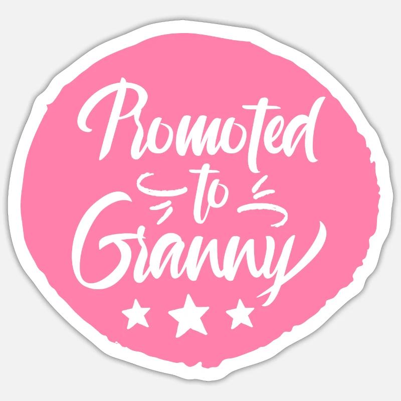 Zur Großmutter befördert Großmama Omi Oma Sticker Größe S (10 x 10 cm)